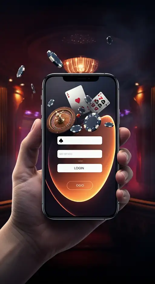 Screenshot der Talismania Casino Login-Seite auf einem Smartphone mit aktiver Face ID Erkennung